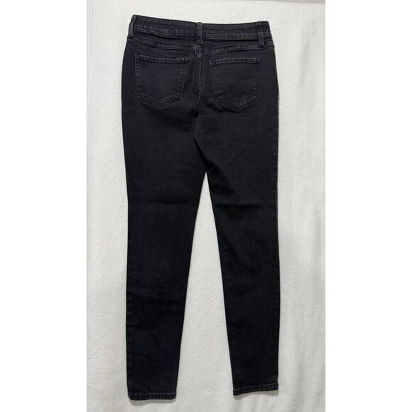 St Johns Bay Womens Mid Rise Size 4 Skinny Fit Black Jeans - Picture 2 of 9